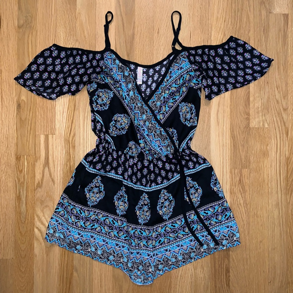 Cute black and blue romper